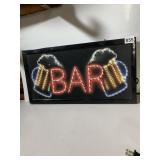 LED BAR SIGN, BLACK FRAME, BEER MUG GRAPHIC, 20