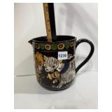 CHACHEL BOUTIQUE CERAMIC PITCHER, DARK BROWN