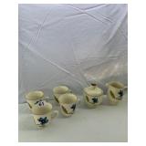 SANGOSTONE BLUE MAGNOLIAS PATTERN STONEWARE,