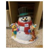 DISNEY DIRECT WINNIE THE POOH CERAMIC SNOWMAN