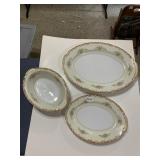 NORITAKE PORCELAIN SERVING PLATTERS (2) AND