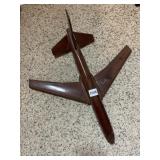 WOODEN AIRPLANE MODEL, POLISHED FINISH, DETAILED