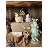 ASSORTED EASTER DECOR, INCLUDES BUNNYVILLE
