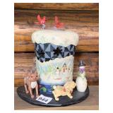 JIM SHORE HEARTWOOD CREEK TOP HAT TIDINGS, RESIN,