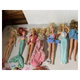 MATTEL BARBIE DOLLS (6), ASSORTED OUTFITS,
