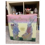 EASTER BUNNY PAIR, VINTAGE-STYLE, RESIN, CRACKLE