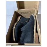 UGG CLEMENTINE ANKLE BOOTS, BLACK LEATHER, SIDE