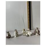 NATIVITY FIGURINES, RESIN, MULTICOLORED
