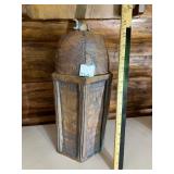 STUDIO POTTERY VASE, HEXAGONAL FORM, EARTH-TONE