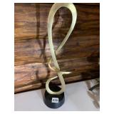 ETHAN ALLEN ABSTRACT SCULPTURE, BRASS FINISH,