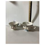 BAILEYS CERAMIC FACE MUGS W/ YUM INSCRIPTION (2).
