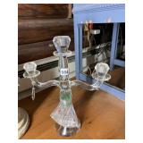 VILLEROY & BOCH CRYSTAL CANDELABRA, THREE-ARM,