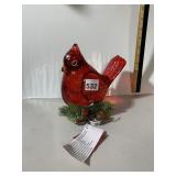 ST. NICHOLAS SQUARE LED CARDINAL DECOR, RED GLASS