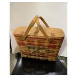LONGABERGER BASKET, HANDWOVEN WOOD, DRESDEN OHIO,