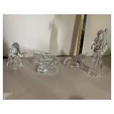CRYSTAL NATIVITY FIGURES, CLEAR GLASS, INCLUDES