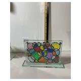 STAINED GLASS STYLE DECORATIVE PANEL, MULTICOLOR