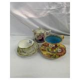 TRACY PORTER HAND PAINTED TEAPOT, TWO ASSORTED