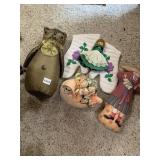 MADAME ALEXANDER IRISH DOLL, FABRIC OWL DOORSTOP,