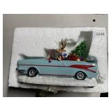 ROMAN INC. CHRISTMAS CONVERTIBLE CAR FIGURINE,