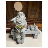 SANTA CLAUS GARDEN STATUE, COMPOSITE MATERIAL,