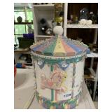CERAMIC CAROUSEL THEME TABLE LAMP, MULTICOLOR