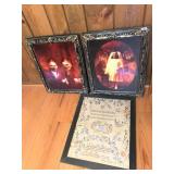 VINTAGE FRAMED ARTWORK, INCL TWO GOTHIC-STYLE