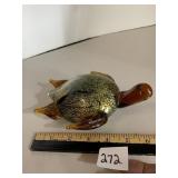 ART GLASS TURTLE FIGURINE, GOLD FLECKED SHELL,
