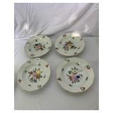 HEREND HUNGARY PORCELAIN SOUP PLATES, BASKET