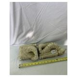 CAST STONE CATERPILLAR BOOKENDS, WEATHERED