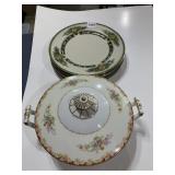 NORITAKE OCCUPIED JAPAN PORCELAIN COVERED SERVING
