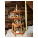 VTG WOODEN CHRISTMAS PYRAMID, MULTI-TIERED,