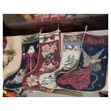 TAPESTRY CHRISTMAS STOCKINGS, ASSORTED HOLIDAY