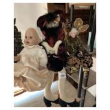 COLLECTIBLE DOLLS (3), INCL PORCELAIN BABY DOLL,