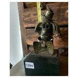 WELDED METAL CLOWN SCULPTURE, BOW TIE, TOP HAT,
