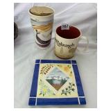 STARBUCKS CERAMIC MUGS (2), MERMAID DESIGN W/