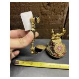 VINTAGE MINIATURE TELEPHONE TRINKET BOX, METAL
