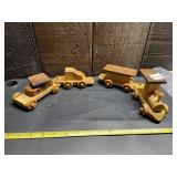 HANDCRAFTED WOODEN STEAM TRAIN TOY, MULTI-PIECE