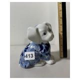 LITTLE SWITZERLAND FINE PORCELAIN DOG FIGURINE,