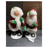 ANNALEE DOLLS SANTA AND MRS. CLAUS FIGURES, FELT