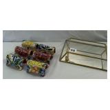 ARTISAN DE LUXE HOME BRASS AND GLASS DISPLAY BOX,