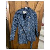 MICHAEL KORS DOUBLE-BREASTED TRENCH COAT, BLUE