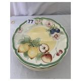 VILLEROY & BOCH PORCELAIN PLATES, FRUIT AND