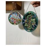AMIA HANDPAINTED GLASS HANGING PANELS, WELCOME