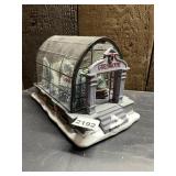CHRISTMAS VILLAGE GREENHOUSE, BATTERY OPERATED,