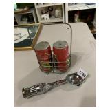 COCA-COLA SALT AND PEPPER SHAKERS, METAL CAN