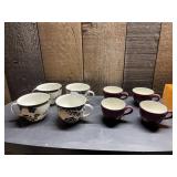 V&A FINE CHINA COLLECTION CUPS, FLORAL PATTERN,