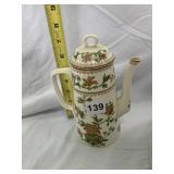 ROYAL WORCESTER PORCELAIN COFFEE POT, FLORAL