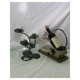 METAL LILY PAD CANDLE HOLDER, VERDIGRIS FINISH,