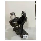HORSE FIGURINE SALT AND PEPPER SHAKER SET, RESIN