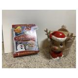 RUDOLPH THE RED-NOSED REINDEER CERAMIC PLANTER,